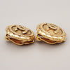 Chanel Vintage CC Round Clip-On Earrings Metal