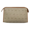 Christian Dior Vintage Honeycomb Zip Pouch Coated Canvas