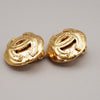 Secondhand Chanel Vintage CC Logo Round Clip on Earrings Textured