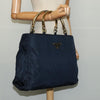 Secondhand Prada Metal Handles Tote Tessuto