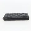 Secondhand Chanel Zip Around Organizer Wallet Quilted