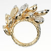 Secondhand Cartier Grain de Cafe Ring 18K Yellow Gold with 18K White Gold and Diamonds