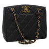 Secondhand Chanel Vintage CC Lock Pocket Chain Tote Caviar