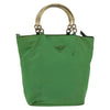 Secondhand Prada Metal Handles Tote Tessuto