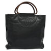 Secondhand Chanel Vintage Wooden Ring Tote Caviar