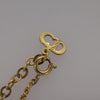 Secondhand Christian Dior CD Pendant Necklace Metal and Crystals