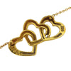 Tiffany & Co. Triple Heart Pendant Necklace 18K Yellow Gold