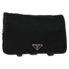 Secondhand Prada Logo Pouch Black Nylon Accessories