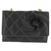 Secondhand Chanel Vintage Camellia Flap Crossbody Bag Satin and Mesh