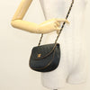 Secondhand Chanel Vintage Half Moon Chain Bag Quilted Satin with Braided Detail