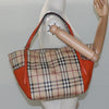 Secondhand Burberry Canterbury Panels Tote Haymarket Coated Canvas and