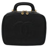 Secondhand Chanel Vintage Timeless Zip Around Vanity Case Caviar