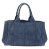 Prada Canapa Open Tote Denim