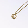 Secondhand Christian Dior CD Round Pendant Necklace