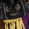 Saint Laurent Fringe Emmanuelle Bucket Bag Multicolor Leather