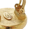 Secondhand Chanel Vintage Round CC Button Clip-On Earrings Metal and Faux
