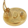 Secondhand Chanel Vintage Round CC Button Clip-On Earrings Metal and Faux