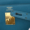 Secondhand Hermes Kelly Handbag Blue Epsom with Gold Hardware
