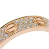 Secondhand Cartier Love Wedding Band Pave Diamonds Ring 18K Rose Gold and Diamonds