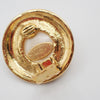 Chanel Vintage Round Clip-On Earrings Metal with Faux Pearl