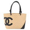 Secondhand Chanel Cambon Tote Beige Leather Accessories