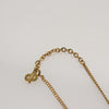 Secondhand Christian Dior CD Pendant Necklace Metal and Crystals