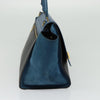 Secondhand Celine Trapeze Bag Blue Leather Bags