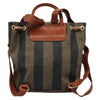 Fendi Pequin Front Pocket Backpack Coated Canvas