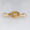 Secondhand Chanel CC Coco Brooch Metal with Faux Pearls and Crystals