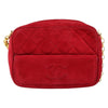 Chanel Vintage Front Pocket Camera Shoulder Bag Suede