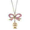 Secondhand Chanel CC Bow Necklace Gold-plated with Artificial