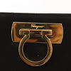 Salvatore Ferragamo Vintage Gancini Chain Shoulder Bag Suede