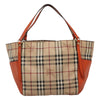 Secondhand Burberry Canterbury Panels Tote Haymarket Coated Canvas and