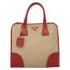 Secondhand Prada Convertible Tote Canvas and Saffiano
