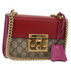 Secondhand Gucci Padlock Shoulder Bag GG Coated Canvas and
