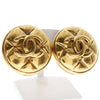 Secondhand Chanel Vintage CC Quilted Round Button Clip-On Earrings