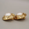 Secondhand Chanel Vintage Round Clip-On Earrings Metal with Faux