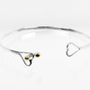 Secondhand Tiffany & Co. Hook and Eye double heart bracelet Silver925 with K18 yellow