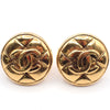 Secondhand Chanel Vintage CC Round Button Clip-On Earrings