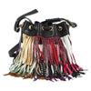 Saint Laurent Fringe Emmanuelle Bucket Bag Multicolor Leather