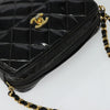 Chanel Vintage Square Front Pocket Camera Bag Quilted Patent