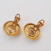 Secondhand Chanel Vintage Round Clip-On Earrings Metal with Faux
