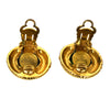 Secondhand Chanel Vintage Round Clip-On Earrings Metal with Gripoix