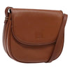 Secondhand Burberry Flap Messenger Brown Leather Bags