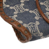 Celine Vintage Triomphe Shoulder Bag Denim with Leather