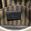 Fendi Chain Baguette Charm Bag Zucca Embroidered Canvas