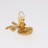 Secondhand Chanel Ribbon Earring Gold Metal Jewelry
