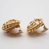 Secondhand Chanel Vintage Round Clip-On Earrings Metal with Faux