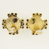 Secondhand Chanel Vintage Round Clip-On Earrings Metal with Faux