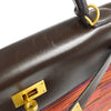 Hermes Kelly Handbag Vibrato and Box Calf with Gold Hardware